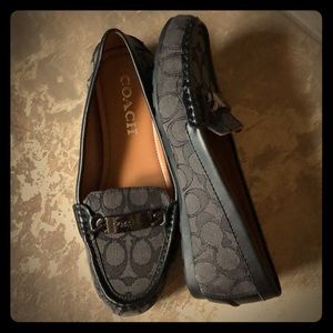 Coach black loafers
